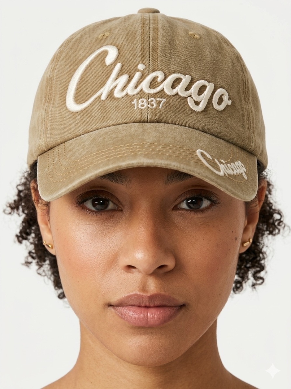 Chicago 1837 Embroidered Baseball Cap - Tan